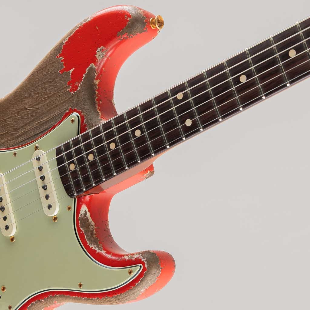 MBS 1960 Stratocaster Heavy Relic Aged Fiesta Red by Dale