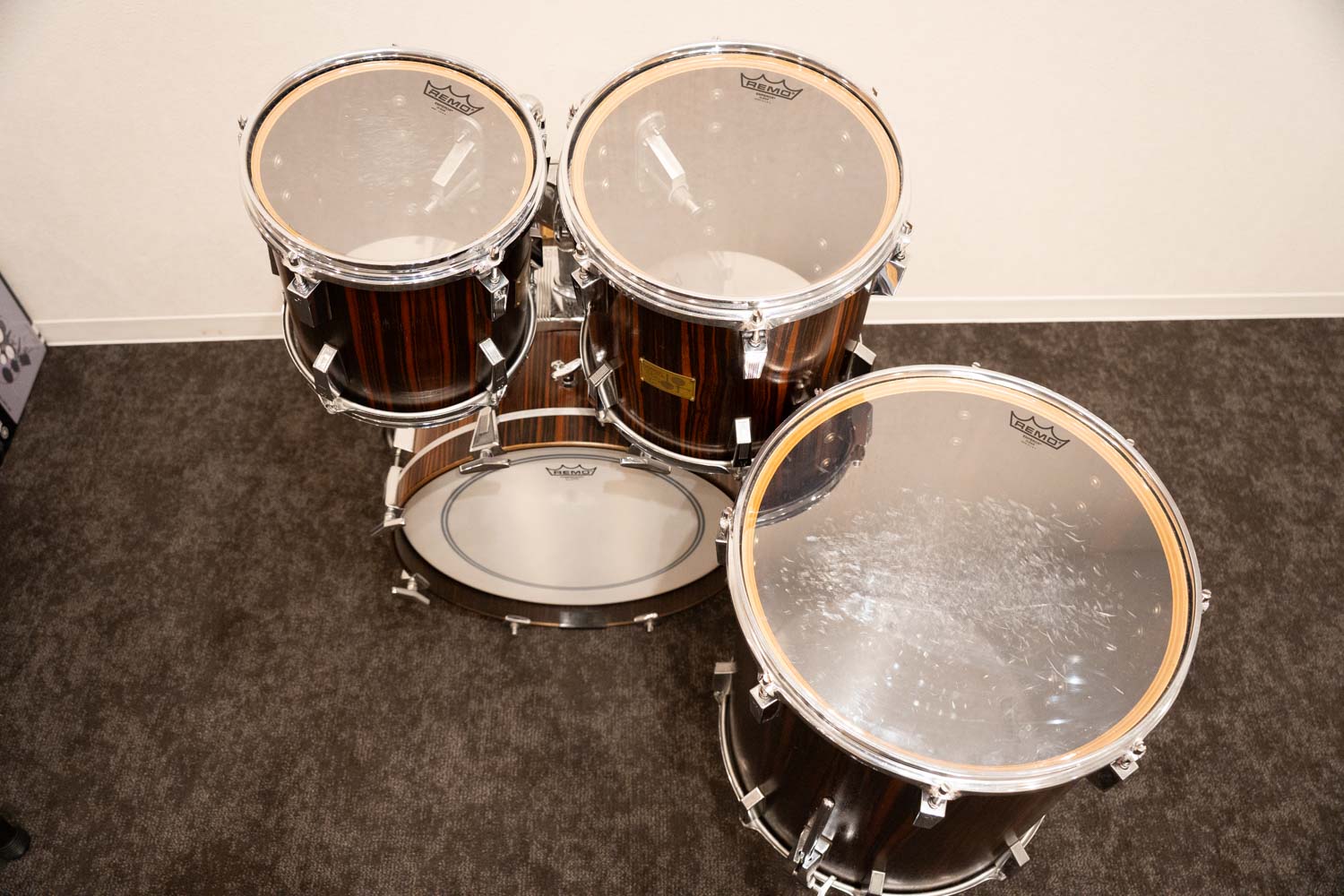 【VINTAGE】80's Signature Series Drum Set 18" 10" 12" 16" Makassar Ebony