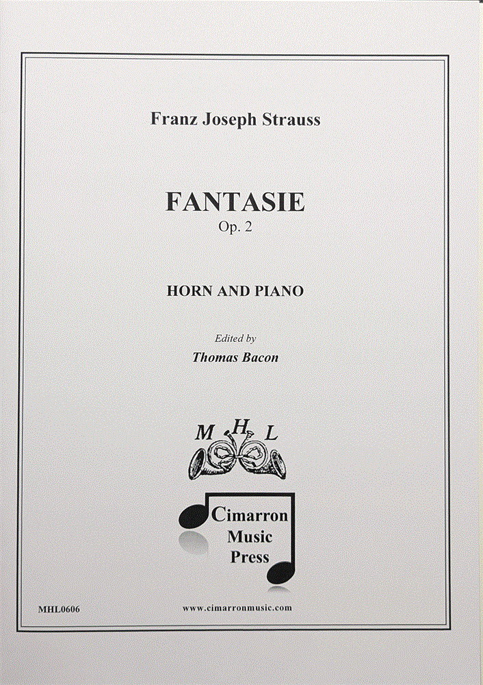 F.シュトラウス / ファンタジー Op.2 シューベルトの「あこがれのワルツ」による幻想曲(ホルン洋書)