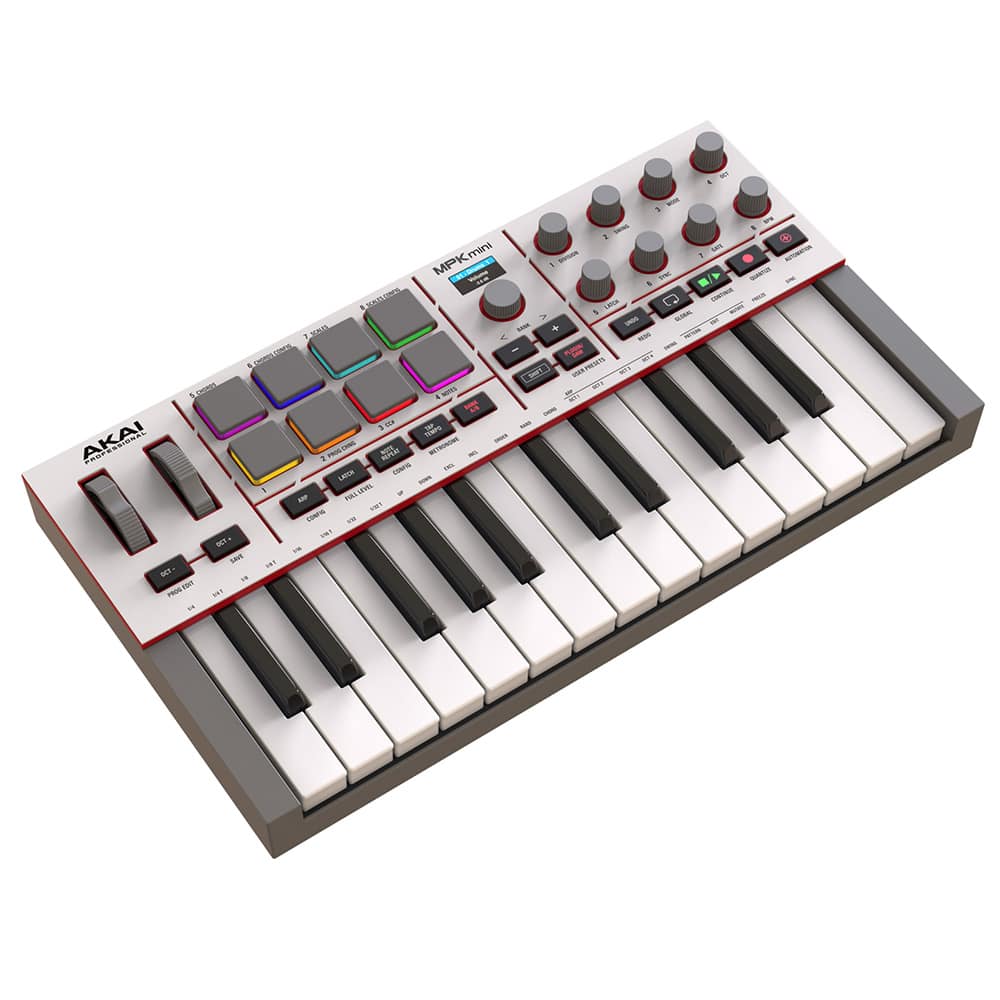 AKAI アカイ MPK mini 4 Grey グレー 25鍵 MIDIキーボード MIDIコントローラー PAD付き グレー DZONE