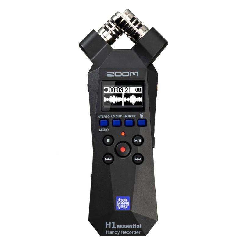 ZOOM ズ―ムH1essential XYステレオマイク搭載、ステレオ仕様の32bit