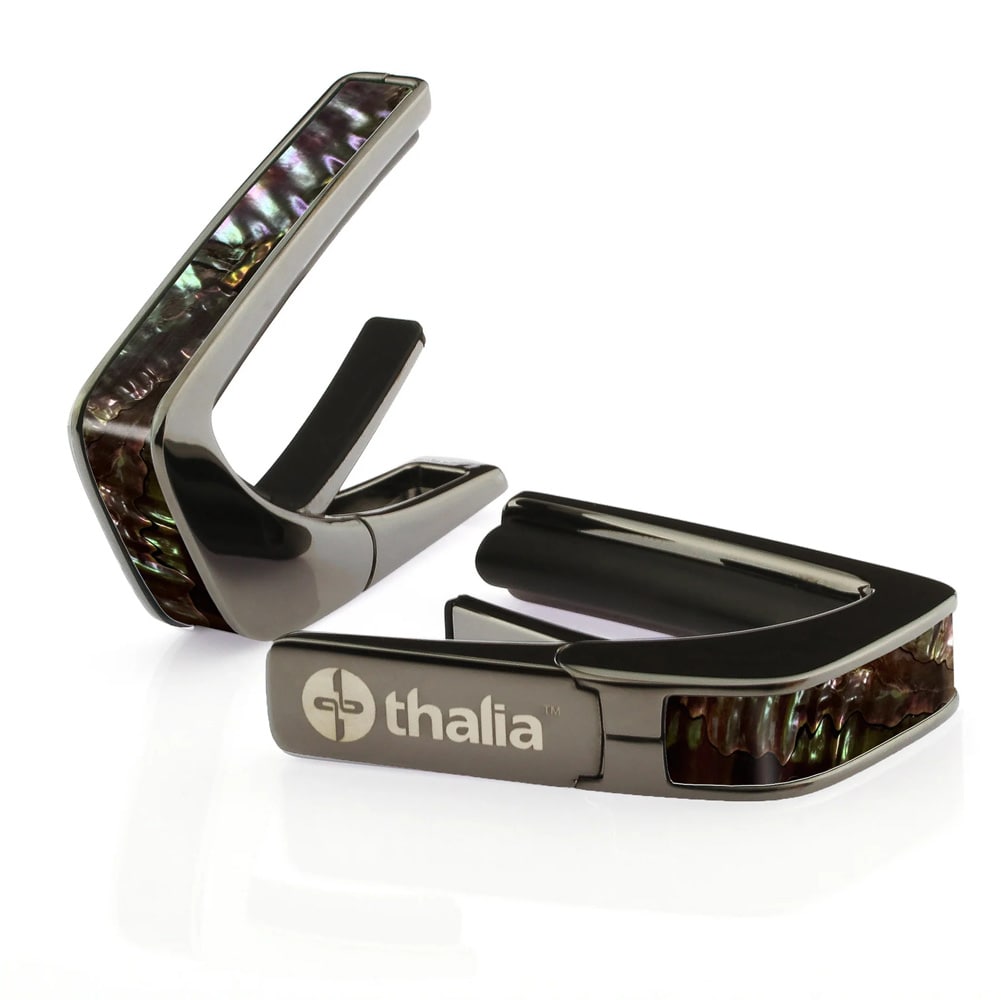 タリア カポ Thalia Capos Exotic Shell Series Aurora Abalone / Black Chrome / ギター 12インチフレットパッド付属