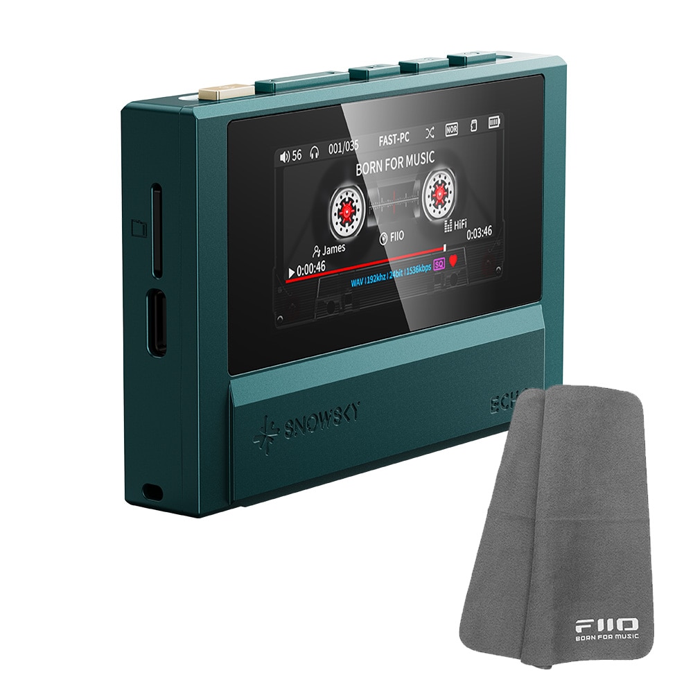 FIIO デジタルオーディオプレーヤー Snowsky ECHO グリーン (FIO-SSECHO-GR) 《ロゴ入りクロスプレゼント》 グリーン DZONE
