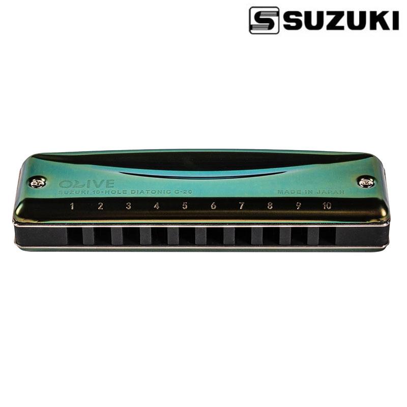 SUZUKI OLIVE C-20 E調 10穴ハーモニカ スズキ ハーモニカ オリーブ 【ポスト投函配送】