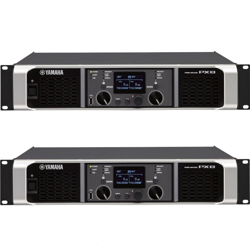 YAMAHA ヤマハ PX8 高音質パワーアンプ 1,050W x 2(4Ω) / 800W x 2(8Ω)のハイパワーモデル 【2台SET】