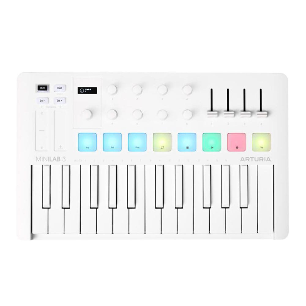 ARTURIA MINILAB3 ホワイト 25鍵 MIDIキーボード Arturia MIDIキーボード 25鍵盤 MiniLab3 限定 パールホワイト(DZONE