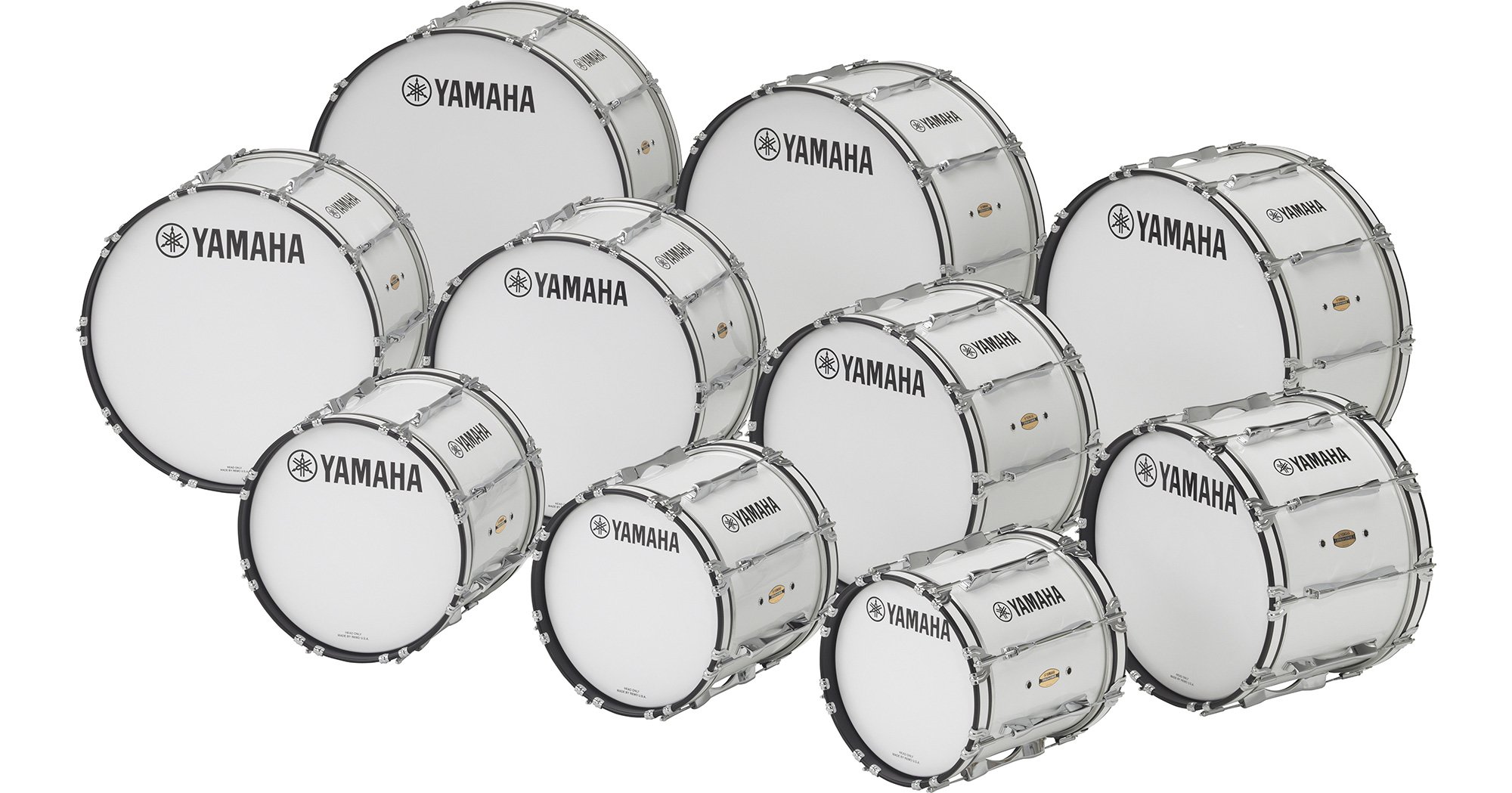 【お取り寄せ】YAMAHA マーチングバスドラム MB-8322 WH 14”×22”
