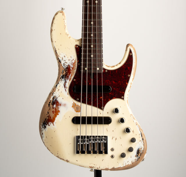 【tara】ベースのみ XJ-1T 5strings 24Fret Vintage White Over 3TB / MH Heavy Aged