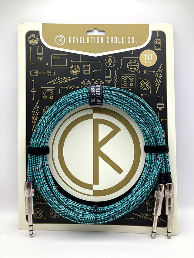 Turquoise Tweed Stereo Insert Cable - BTPA CA-0678【10ft (約3.1m) S/DUAL S】