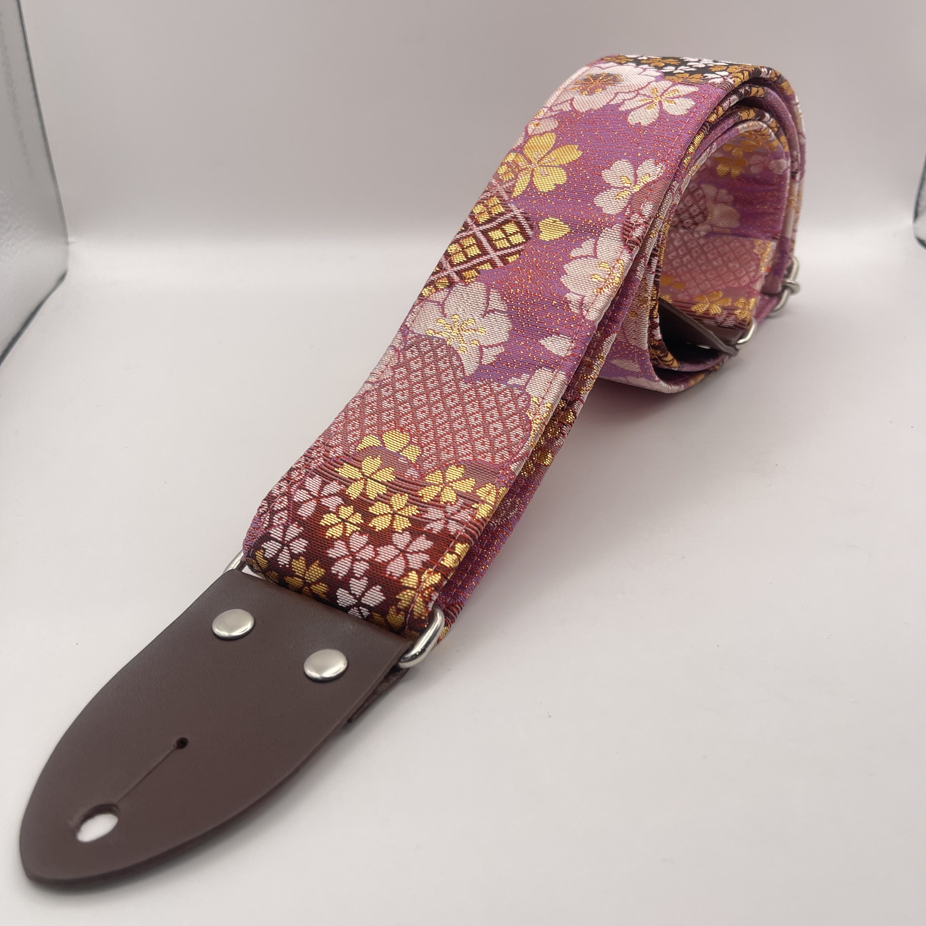 西陣織ギターストラップ ”花寄せ小豆”: 楽器アクセサリー｜三木楽器