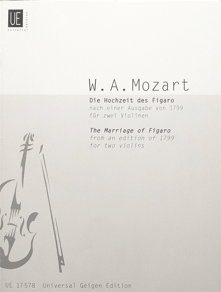 【2Vn】モーツァルト / オペラ「フィガロの結婚」より(弦楽器洋書)