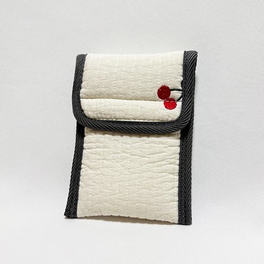 Frogtone ヌビマウスピースポーチ テューバ用 さくらんぼ×アイボリー テューバ用 Low Brass Center