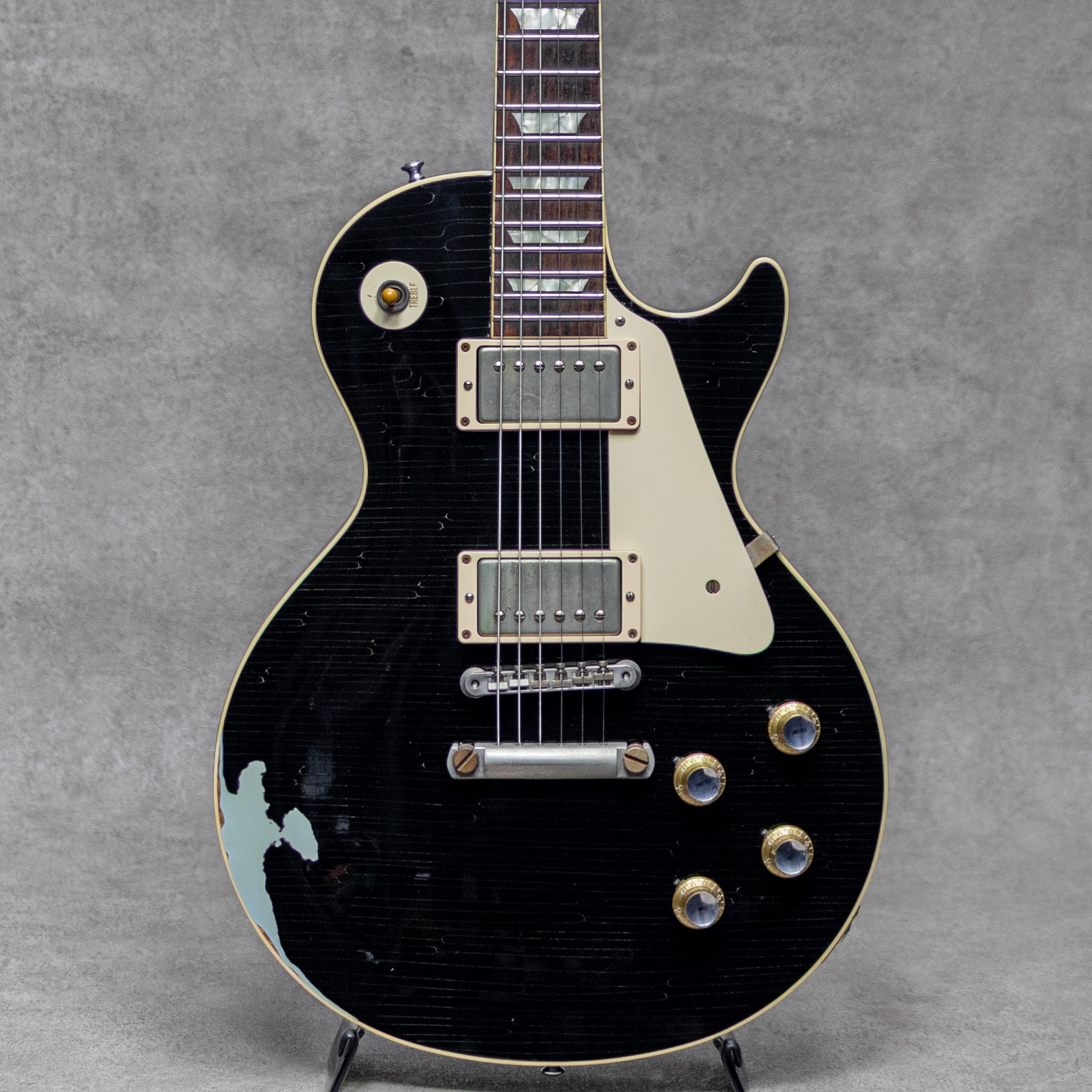 1960 Les Paul Lightly Aged Black Over Frost Blue / 2016