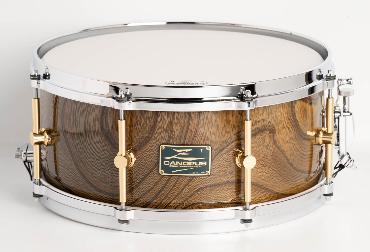 HS-1465 Zelkova Ninja Black Snare Drum / Aerial Case付属 14"×6.5"