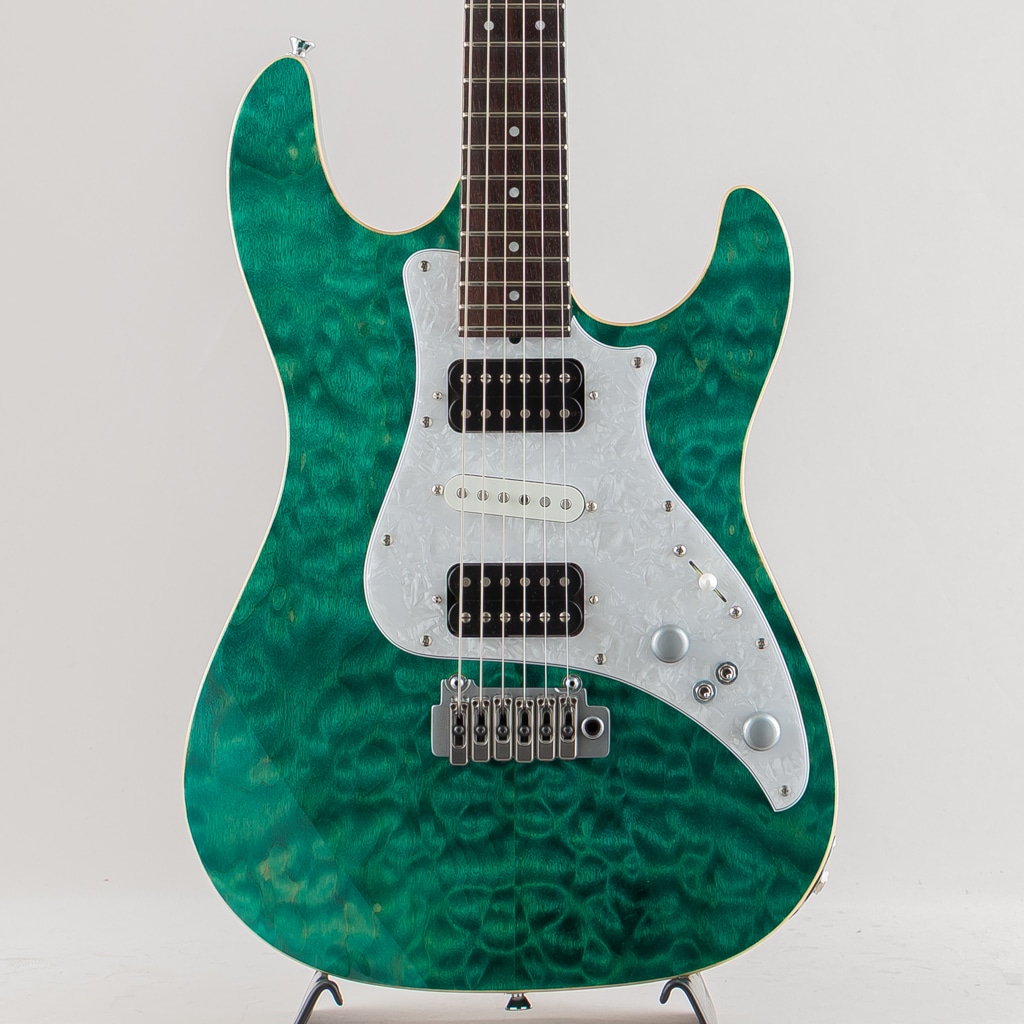 Soltar Standard 5055 Quilt Top / Dark Aqua Blue