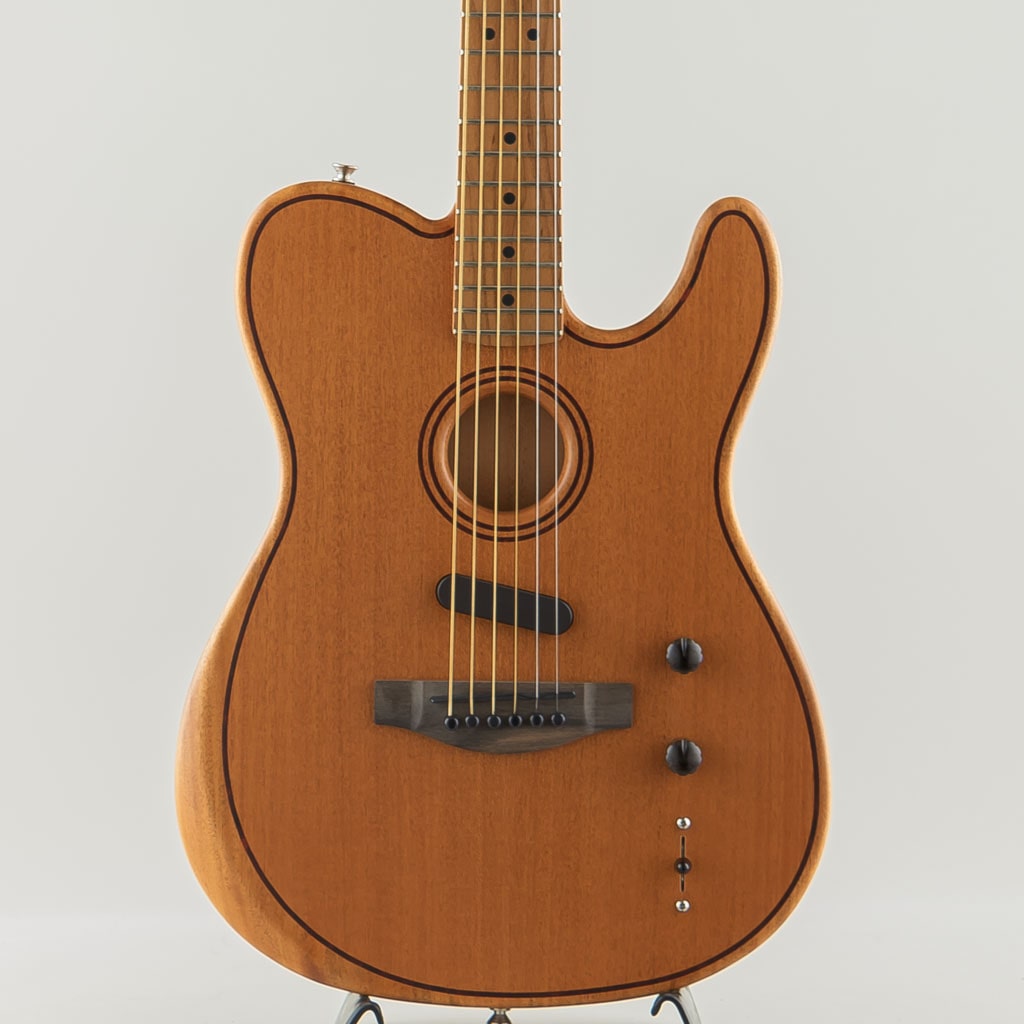 FSR American Acoustasonic Telecaster, Roasted Maple Fingerboard, Natural Mahogany
