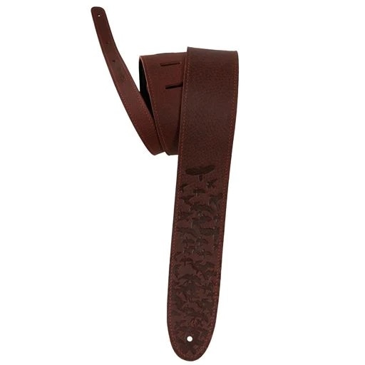 2.5” Leather Bird Swarm Strap Rust