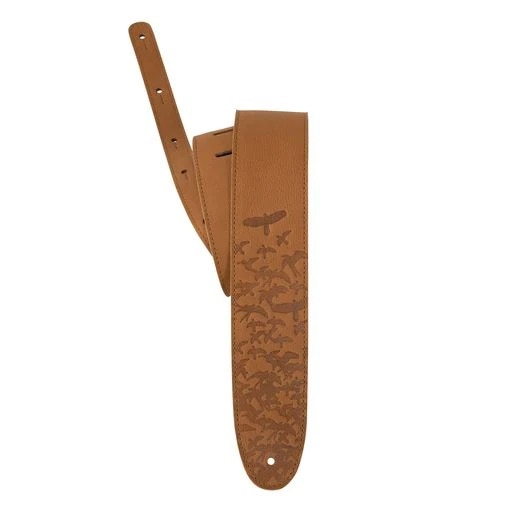 2.5” Leather Bird Swarm Strap Tan