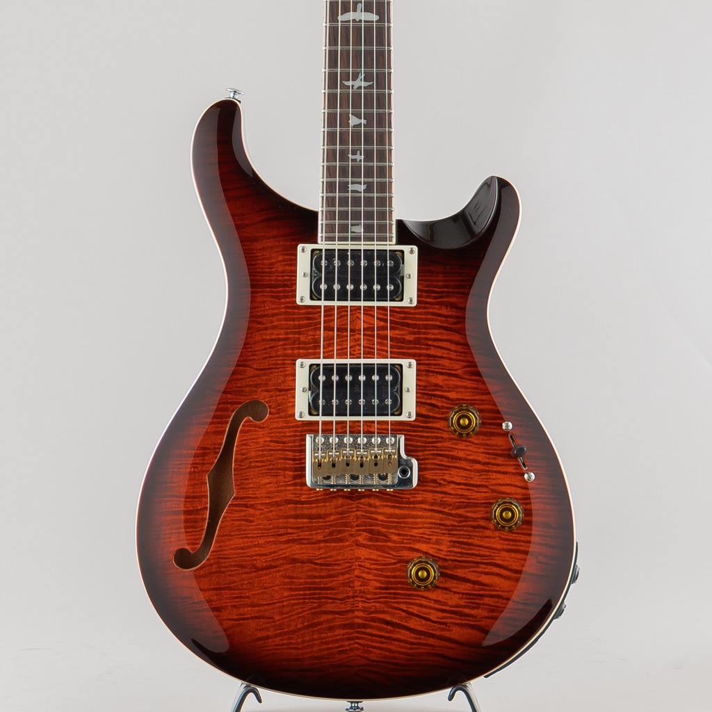 SE Custom 24 Semi-Hollow Piezo/Orange Tiger Smokeburst  【2024】