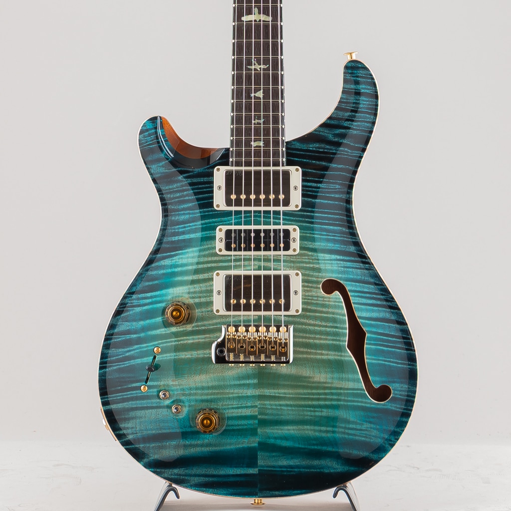 Private Stock Brazilian # 11518 Special Semi Hollow "Lefty" Curly Maple Top & Stained Curly Maple Neck Sub-Zero Glow 2024
