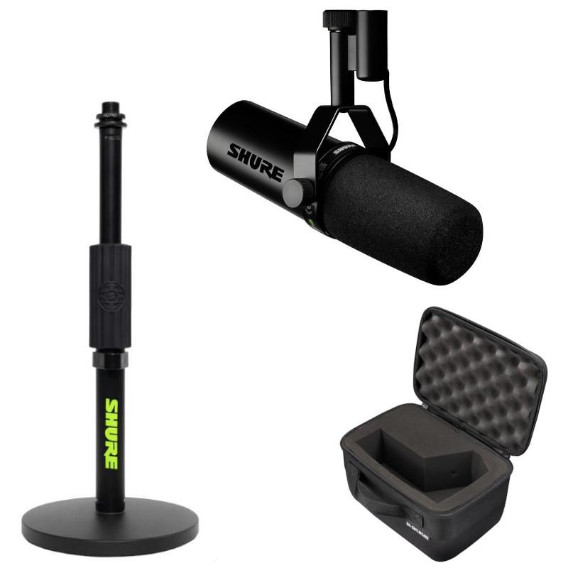 【限定数】　SHURE SM7dB ダイナミック マイク カーディオイド型 《Gator SH-SM7LWCASE（専用ケース） + SH-DESKTOP1（卓上スタンド）付 国内正規品 2年保証》