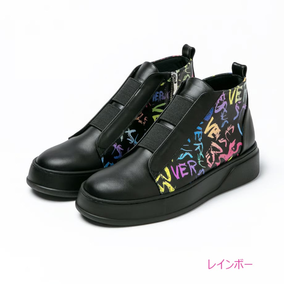 《Made in Japanの履き心地》 どんなファッションにもシーンにもマッチする レザースニーカー modenaモデナ SIERAVS-（シエラvs）レインボー 26.5CM