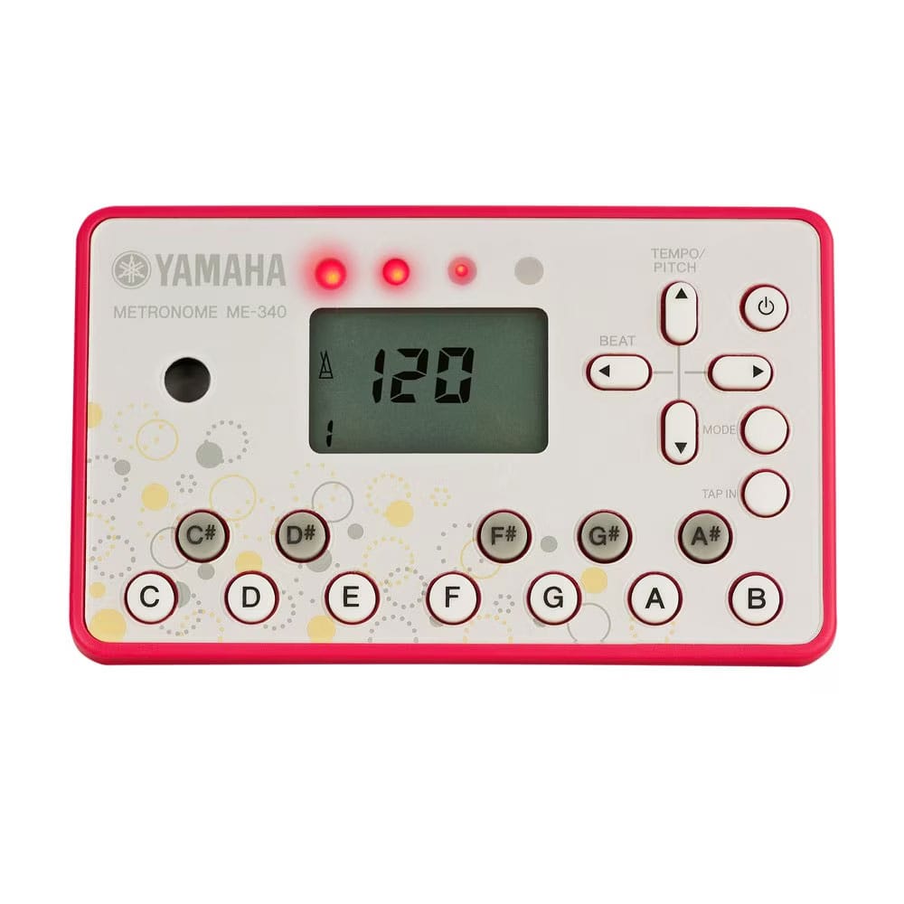 【アウトレット品】 YAMAHA 電子メトロノーム  ME-340PW パールホワイト ヤマハ 【ポスト投函配送】