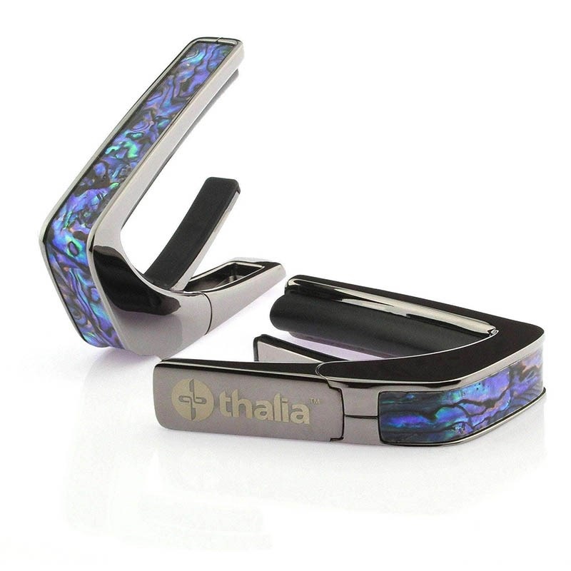 タリア カポ Thalia Capos Exotic Shell Series BLUE ABALONE / Black Chrome / ギター 12インチフレットパッド付属