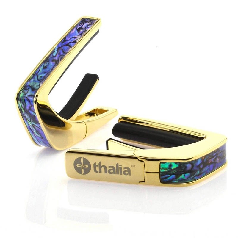 タリア カポ Thalia Capos Exotic Shell Series BLUE ABALONE / 24K GOLD / ギター 12インチフレットパッド付属