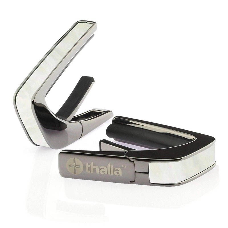 タリア カポ Thalia Capos Exotic Shell Series MOTHER OF PEARL / Black Chrome ギター 12インチフレットパッド付属