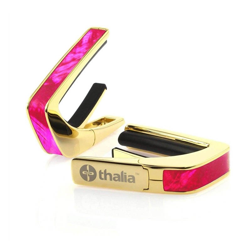 タリア カポ Thalia Capos Exotic Shell Series PINK ANGEL WING / 24K Gold / ギター 12インチフレットパッド付属
