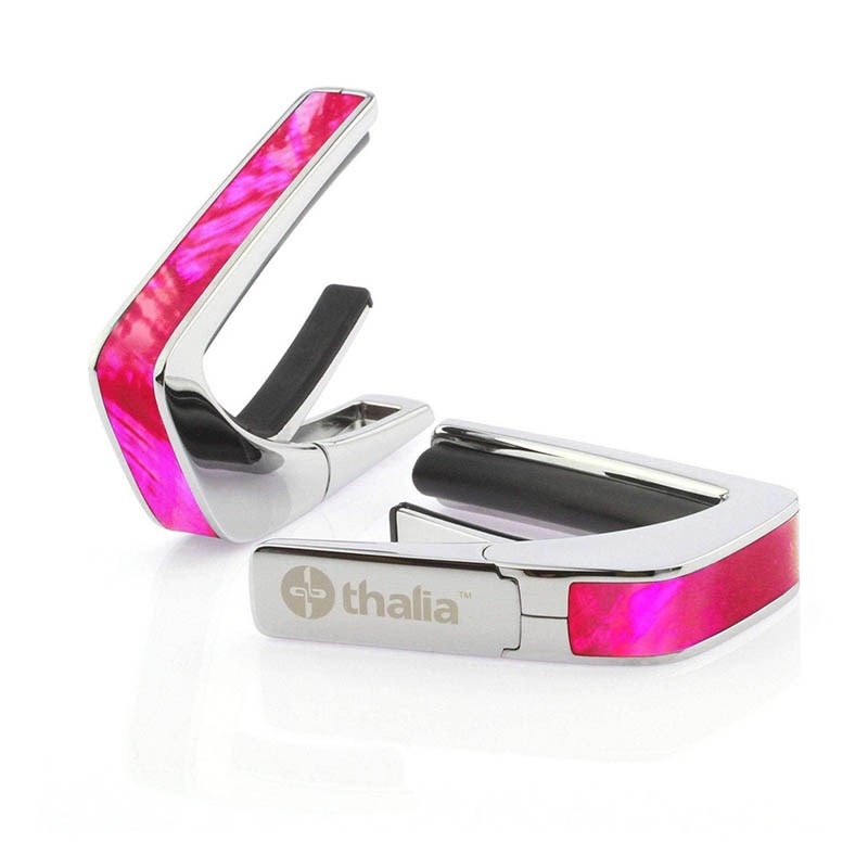 タリア カポ Thalia Capos Exotic Shell Series PINK ANGEL WING / Chrome / ギター 12インチフレットパッド付属