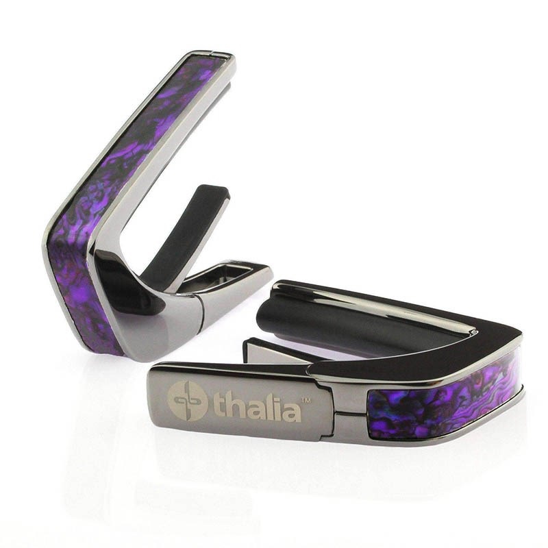 タリア カポ Thalia Capos Exotic Shell Series PURPLE PAUA / Black Chrome / ギター 12インチフレットパッド付属