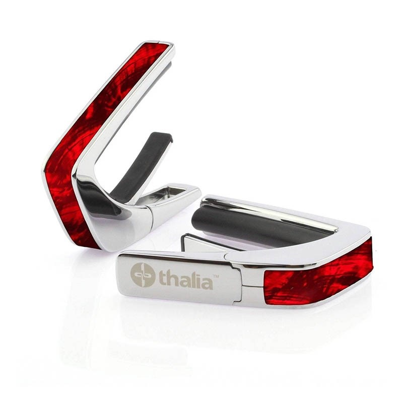 タリア カポ Thalia Capos Exotic Shell Series RED ANGEL WING / Chrome / ギター 12インチフレットパッド付属