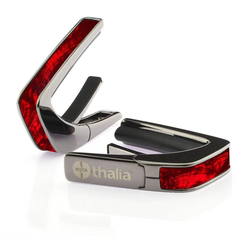 タリア カポ Thalia Capos Exotic Shell Series RED ANGEL WING / Black Chrome / ギター 12インチフレットパッド付属