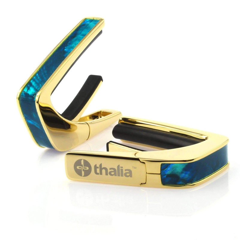タリア カポ Thalia Capos Exotic Shell Series TEAL ANGEL WING / 24K Gold / ギター 12インチフレットパッド付属