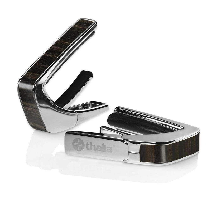 タリア カポ Thalia Capos Exotic Wood Series Black Ebony Inked / Chrome / ギター 12インチフレットパッド付属