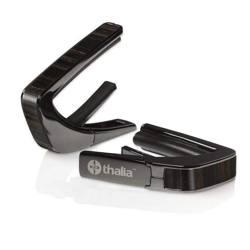 タリア カポ Thalia Capos Exotic Wood Series Black Ebony Inked / Black Chrome / ギター 12インチフレットパッド付属
