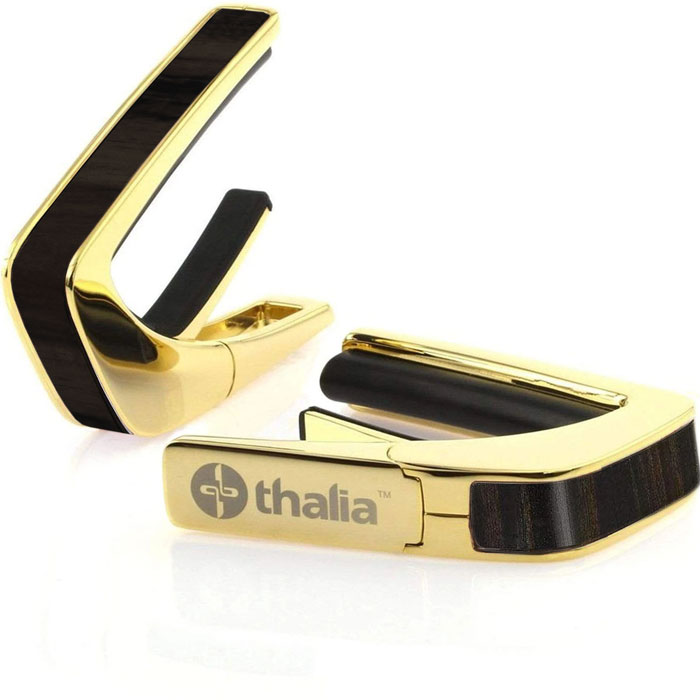 タリア カポ Thalia Capos Exotic Wood Series Black Ebony Inked / 24K GOLD / ギター 12インチフレットパッド付属