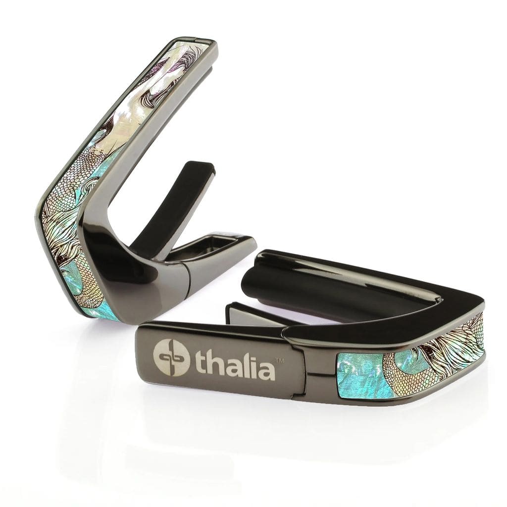 タリア カポ Thalia Capos DELUXE Series / Mermaid Black Chrome ギター 12インチフレットパッド付属