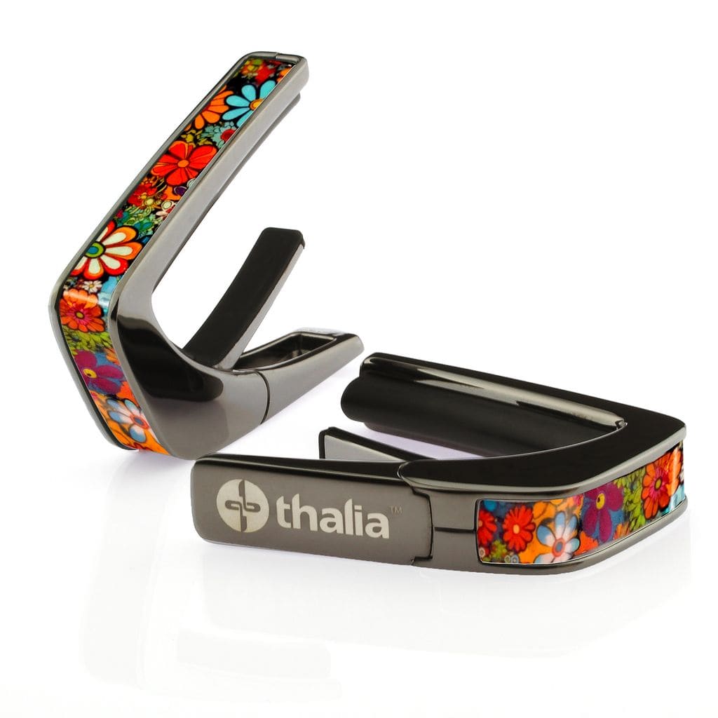 タリア カポ Thalia Capos LIMITED EDITION / Flower Child / Black Chrome / ギター 12インチフレットパッド付属