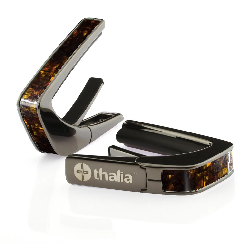 タリア カポ Thalia Capos Exotic Shell Series Kentucky Bourbon Abalone / Black Chrome / ギター 12インチフレットパッド付属