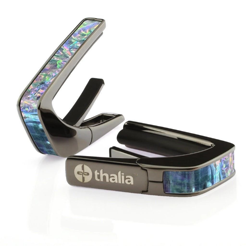 タリア カポ Thalia Capos Exotic Shell Series Prism Abalone / Black Chrome ギター 12インチフレットパッド付属