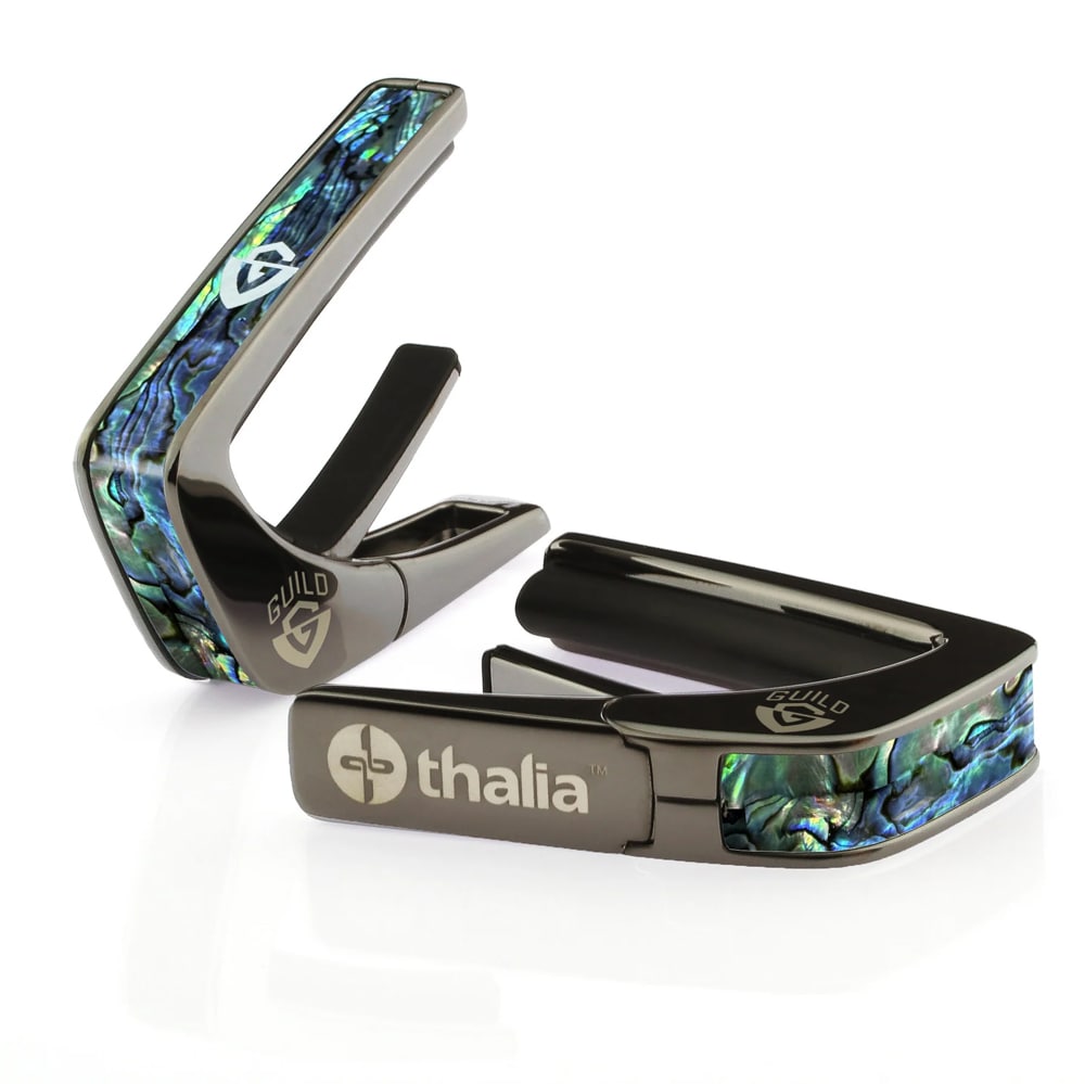 タリア カポ ギルド ライセンスド・モデル Thalia Capos / GUILD / Blue Abalone & G-Shield / Black Chrome ギター 12インチフレットパッド付属
