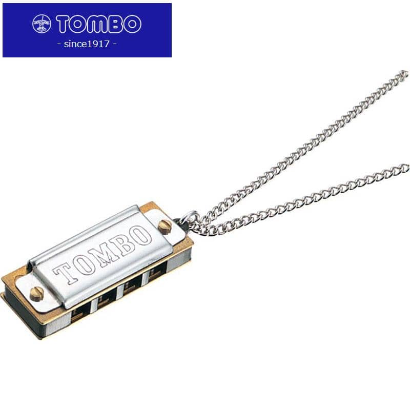 TOMBO No.1204N C調 4穴/8音 べビーハーモニカ ペンダント型 シルバー トンボ 【ポスト投函配送】