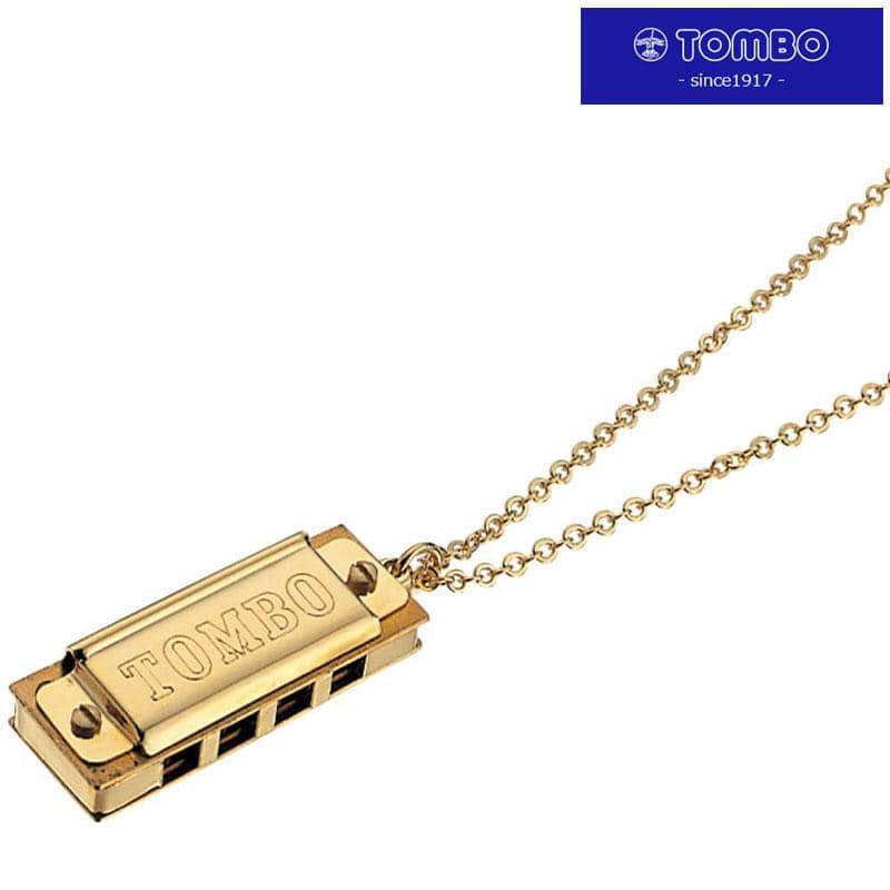TOMBO No.1204KN C調 4穴/8音 べビーハーモニカ ペンダント型 ゴールド トンボ 【ポスト投函配送】