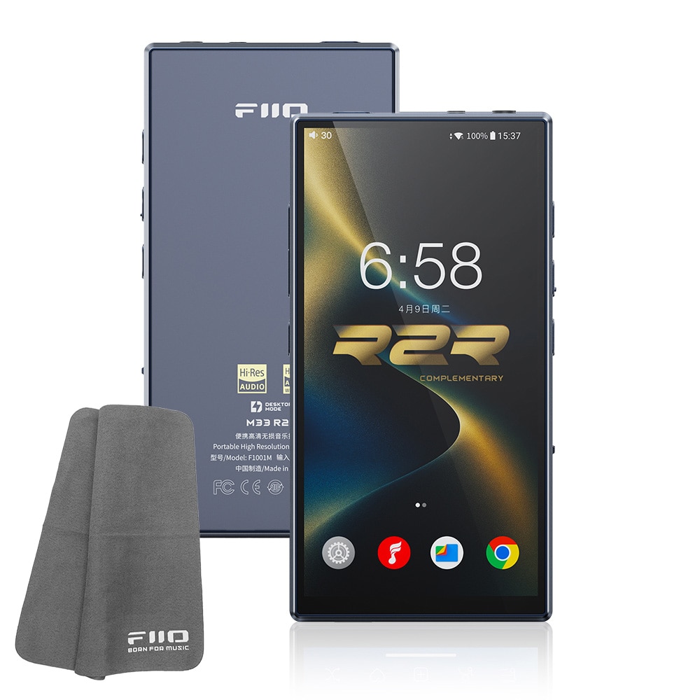 《4/10発売》 FIIO デジタルオーディオプレーヤー M33 R2R Blue (FIO-M33-L) 《ロゴ入りクロスプレゼント》