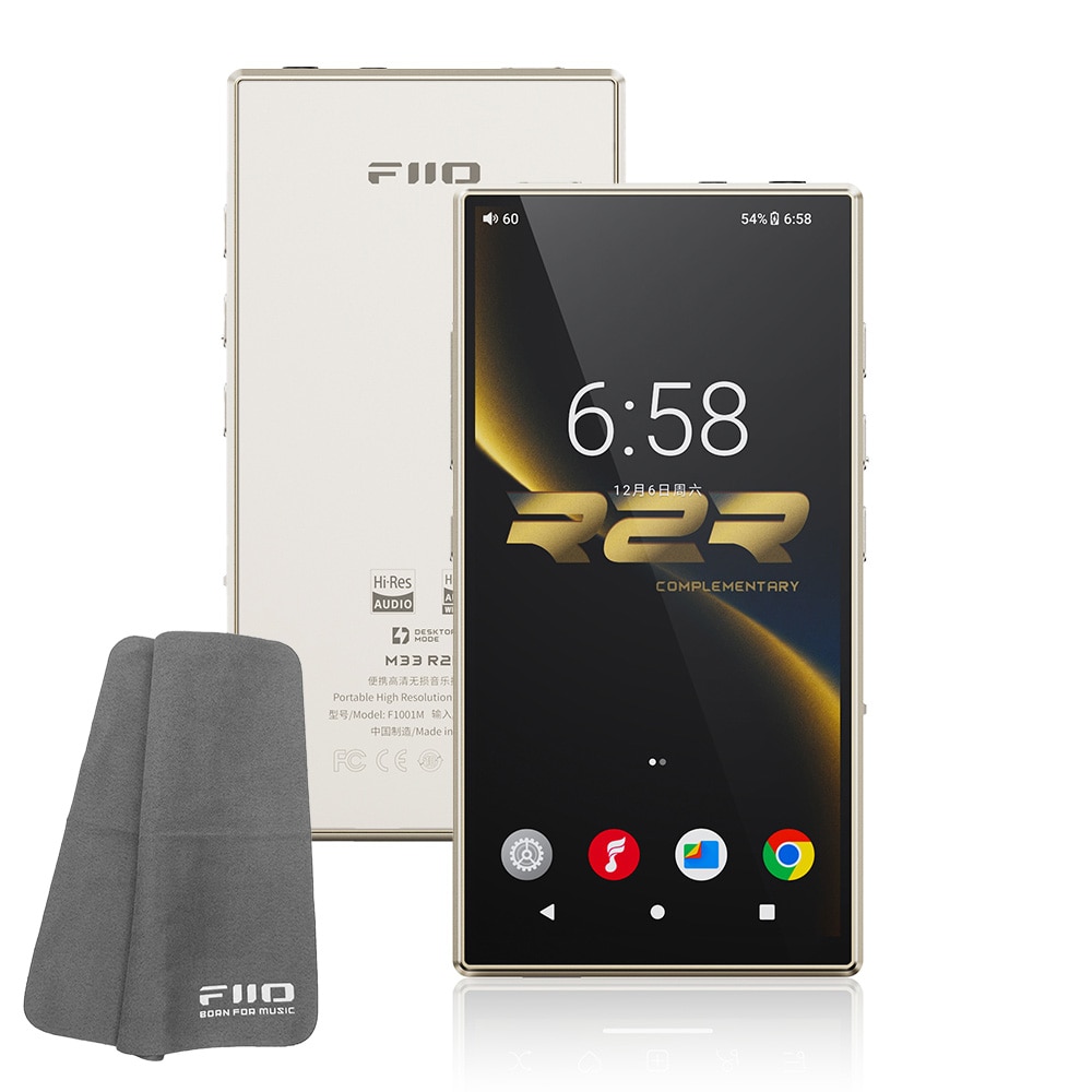 《4/10発売》 FIIO デジタルオーディオプレーヤー M33 R2R Titanium Gold (FIO-M33-G) 《ロゴ入りクロスプレゼント》