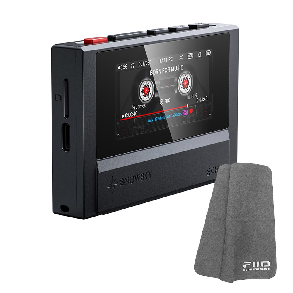 FIIO デジタルオーディオプレーヤー Snowsky ECHO ブラック (FIO-SSECHO-B) 《ロゴ入りクロスプレゼント》