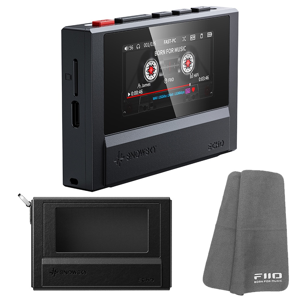 FIIO Snowsky ECHO ブラック + 専用ケース NEST-ECHO ブラック セット《ロゴ入りクロスプレゼント》